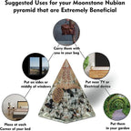 Nubian Orgonite Pyramid Moonstone