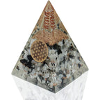 Nubian Orgonite Pyramid Moonstone