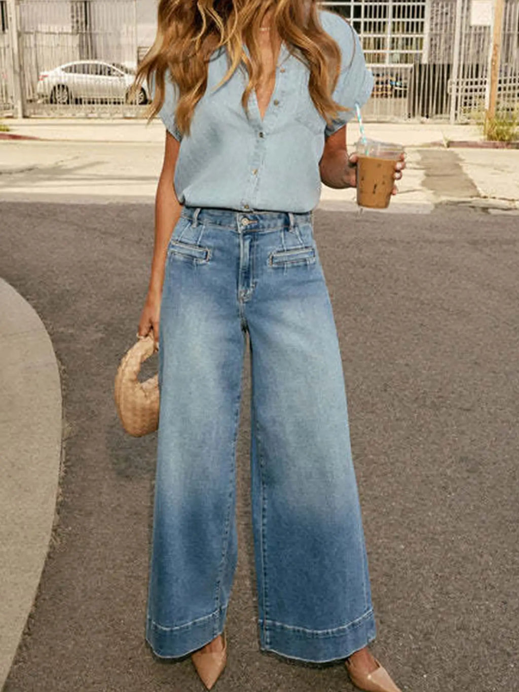 High Waisted Wide Leg Long Pants