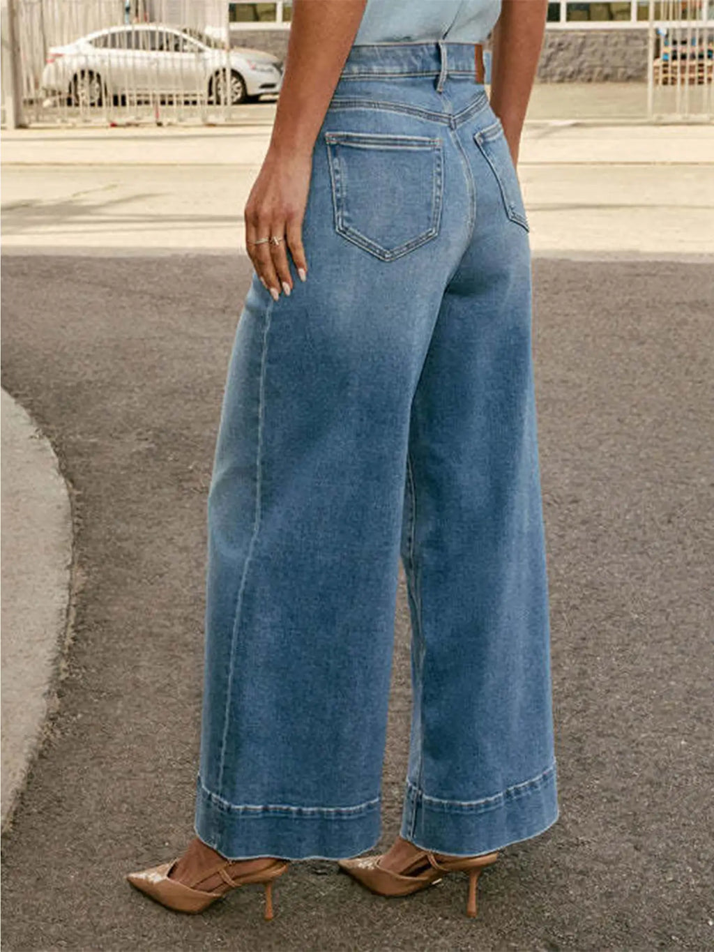 High Waisted Wide Leg Long Pants