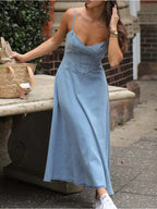 Solid Color Camisole Dress