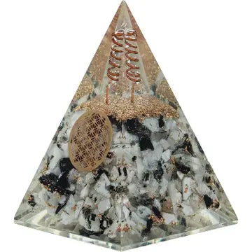 Nubian Orgonite Pyramid Moonstone
