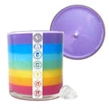 Rainbow Layered Chakra Candle