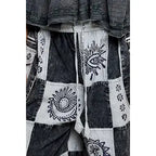 Aztec Plaid Handcraft Patchwork Cotton Jogger Pants