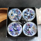 Evil Eye Tealight Crystal Candles, Ritual Candles