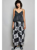 Aztec Plaid Handcraft Patchwork Cotton Jogger Pants