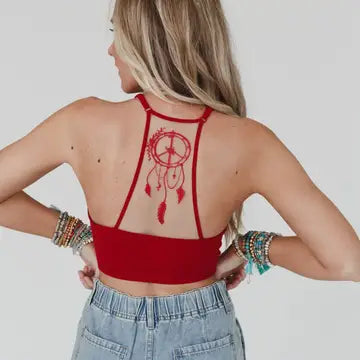 Peace Dreamcatcher Tattoo Bralette
