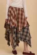 ELASTIC WAIST TIERED MULTI COLOR SKIRT
