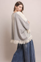 PEACE STAR PATCHWORK 3/4 SLEEVE OVERSIZED SHIRT