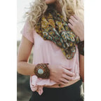 Aegean Boho Leather Cuff Bracelet