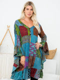 Patchwork Ruffle Kimono